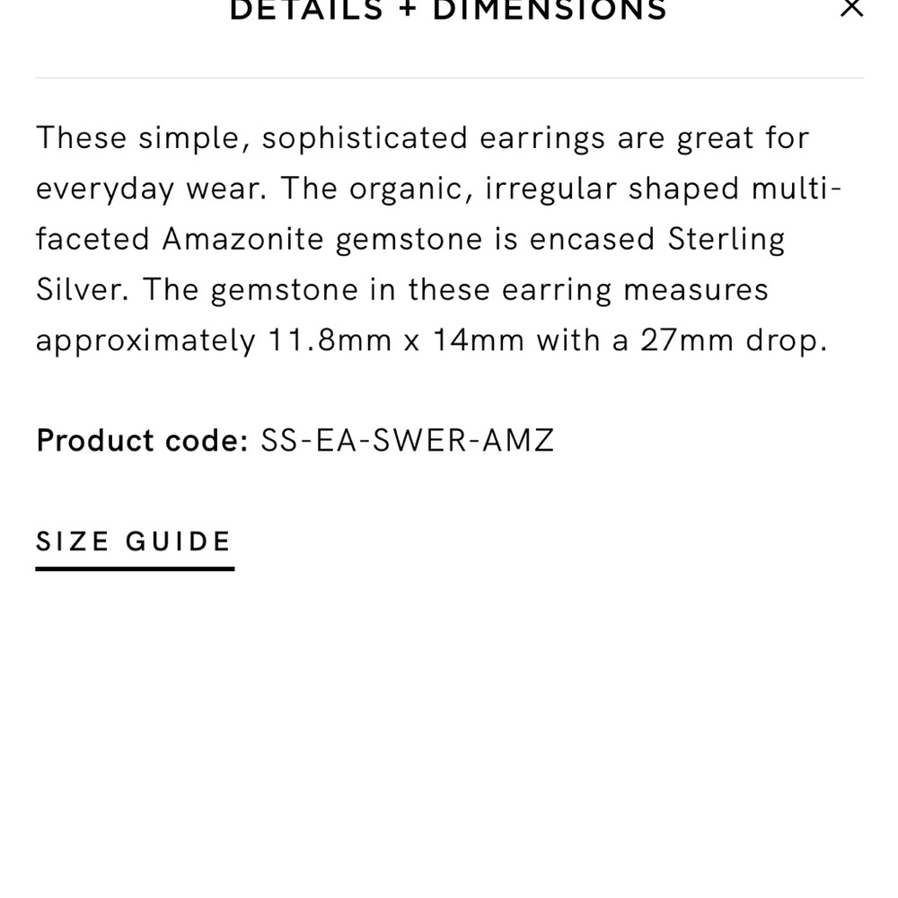Monica Vinader Amazonite siren wire earrings - Picture 6 of 6
